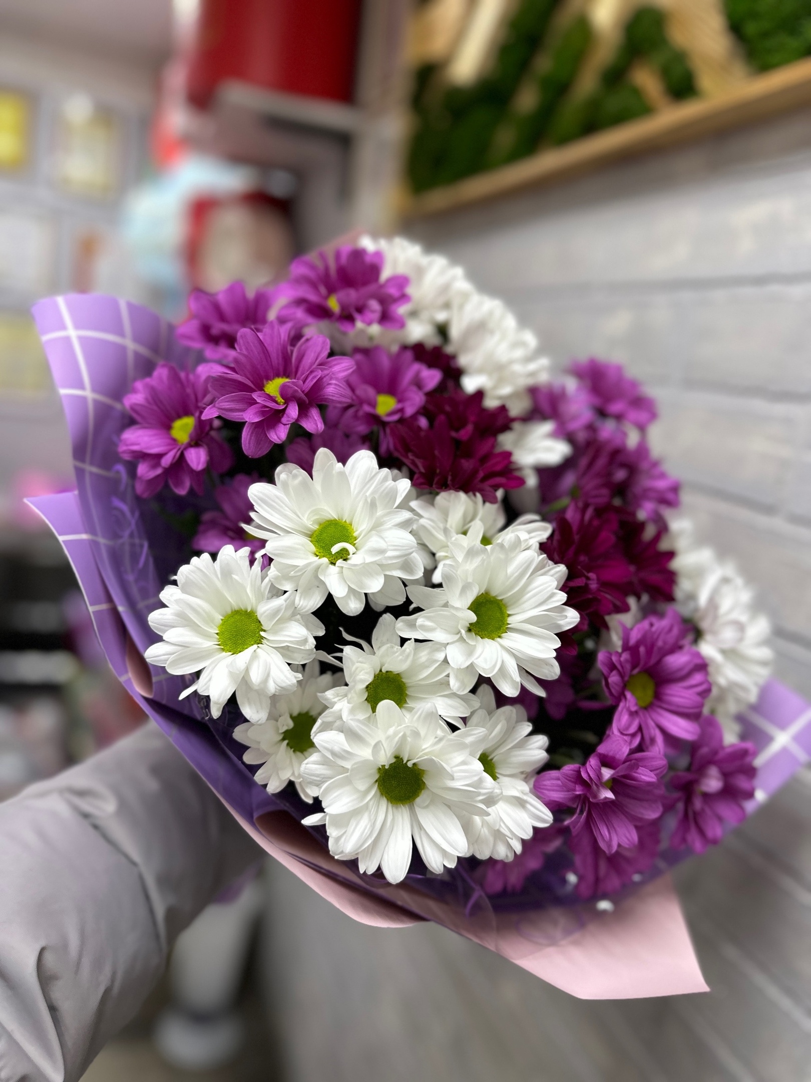 Букет из хризантем 