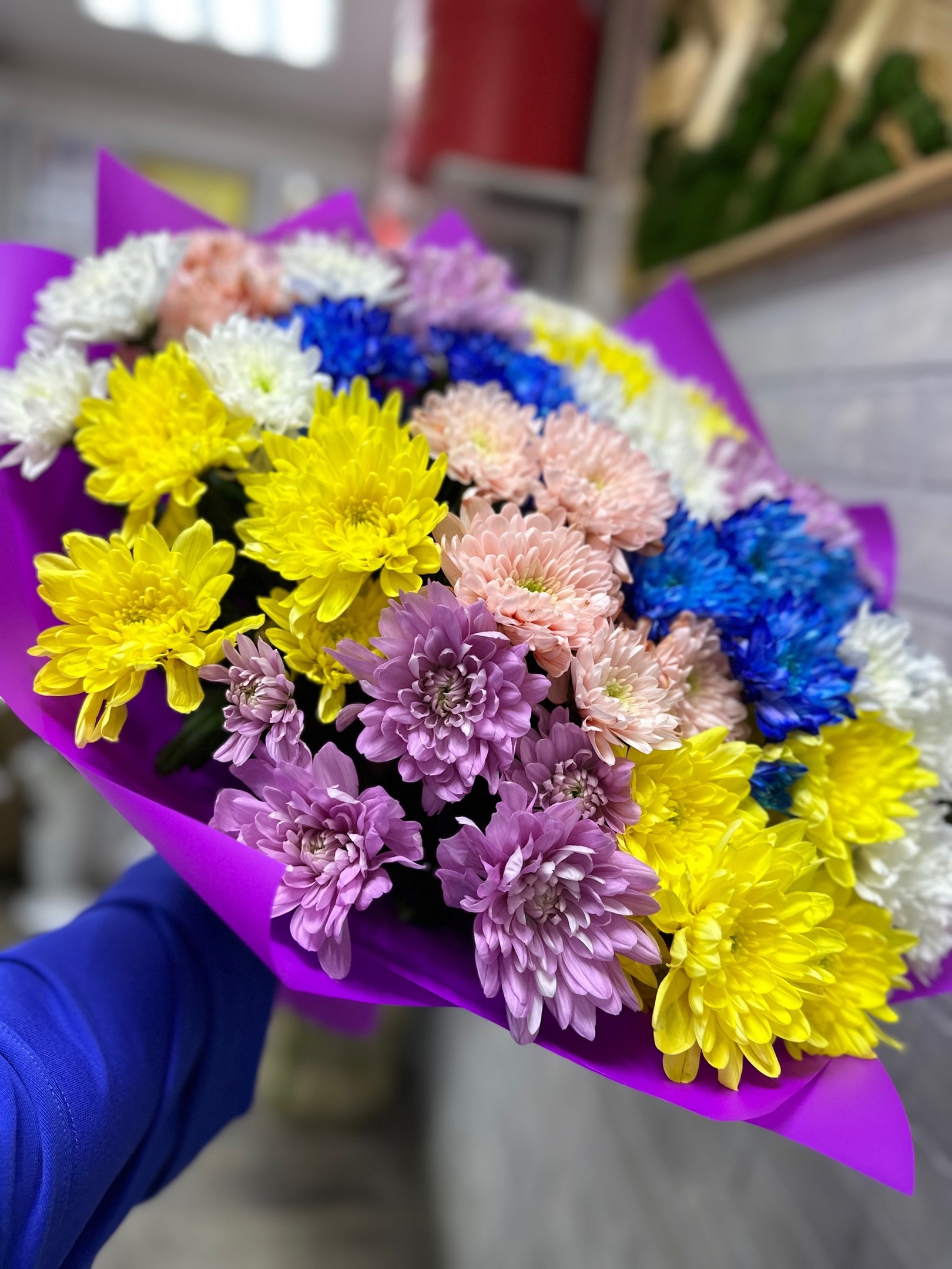 Букет из хризантем