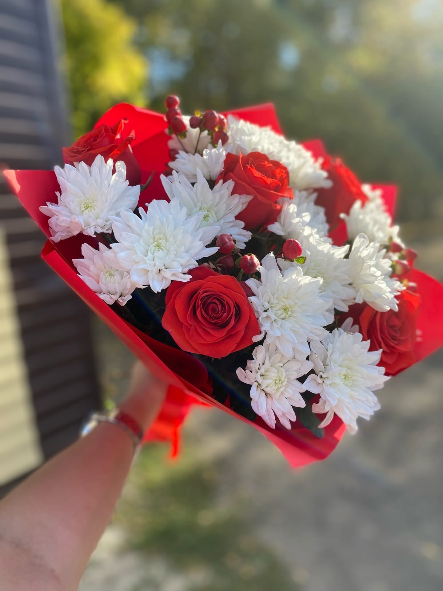 Букет из хризантем 